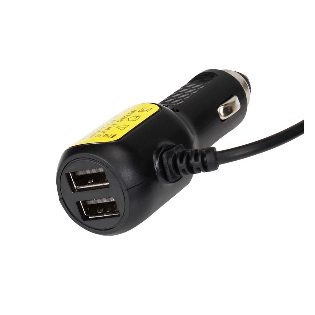 Dây nguồn dùng cho camera hành trình cắm tẩu Mini USB, dây dài 3.5m, có 2 cổng USB sạc điện thoại 5.0 | BigBuy360 - bigbuy360.vn