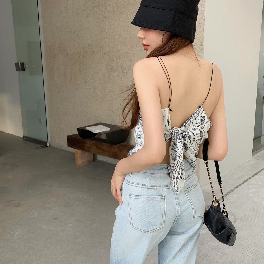 Áo sơ mi 2 dây kiểu nữ ulzzang