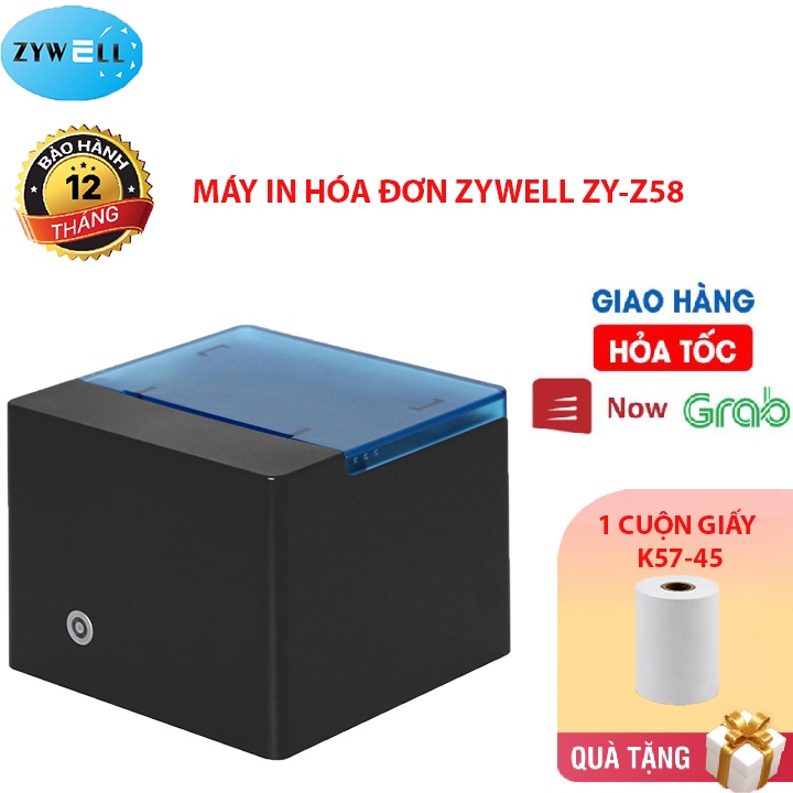 Máy In Bill, In Hóa Đơn Nhiệt ZYWELL ZY - Z58 USB Khổ 58mm TẶNG Kèm Giấy K57-45 Màu Giao Ngẫu Nhiên