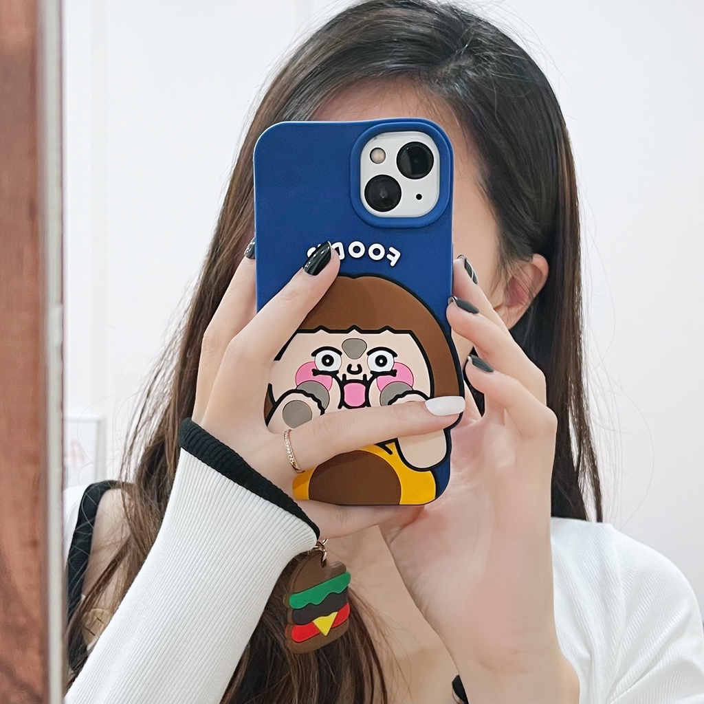 Ốp Điện Thoại Dẻo Họa Tiết Hoạt Hình Cô Gái Dễ Thương Chống Rơi Cho Iphone Xs Max XR 11 12 13 Pro Max