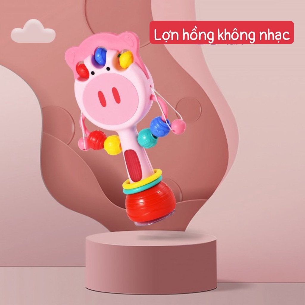 Đồ chơi xúc xắc kèm gặm nướu cao cấp có đế dính hút chân không cho trẻ em dochoigo.vn
