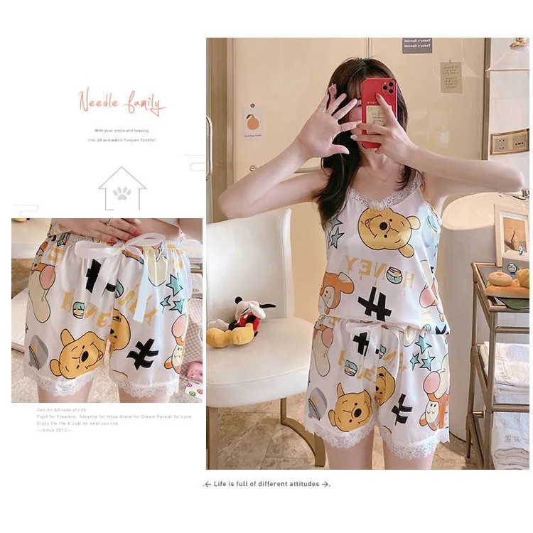 Bộ đồ ngủ nữ mặc nhà co giãn và mềm mại chất lượng cao đồ bộ đồ mặc nhà | BigBuy360 - bigbuy360.vn