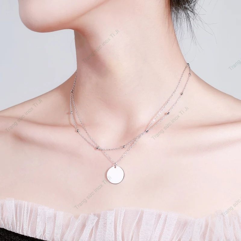 Dây chuyền inox khắc nội dung theo yêu cầu, đẹp không đen