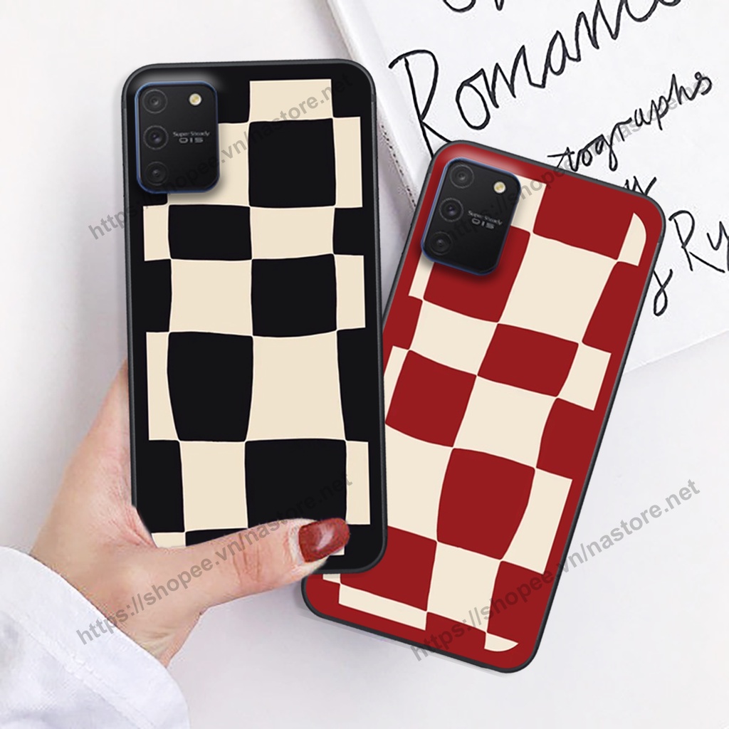 Ốp lưng Samsung S10 Lite / NOTE 10 LITE mặt cười, họa tiết caro đơn giản đẹp cute