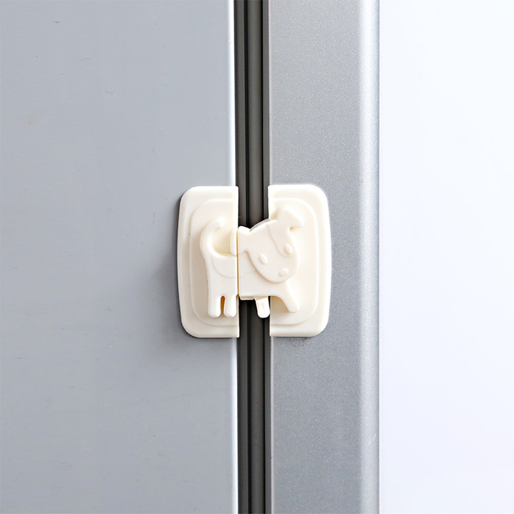 Khóa Cài Tủ Hình Con Cún - Miếng Chặn Cửa Chống Va Đập Cửa Sập, Chặn Gió Kẹp/Kẹt Tay Bé