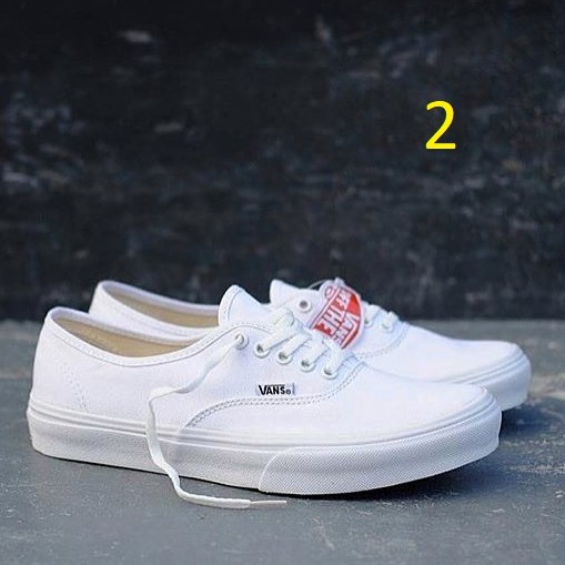 Giày thể thao nam nữ trắng, giày vải thấp cổ, buộc dây | BigBuy360 - bigbuy360.vn