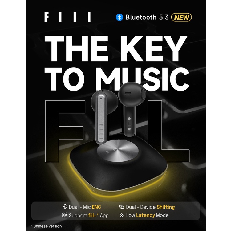 Tai Nghe Không Dây FIIL Key New Bluetooth 5.3 TWS Chế Độ Kép Thấp Chế Độ Kép