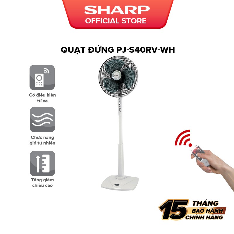 Quạt Đứng Sharp PJ-S40RV-WH Hàng Malaysia
