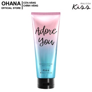 Sữa Dưỡng Trắng Da Toàn Thân Hương Nước Hoa Malissa Kiss Whitening Perfume Lotion Adore You 226g