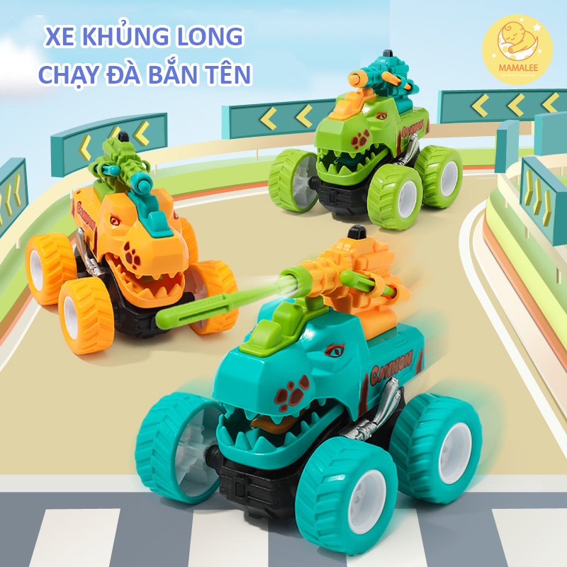 Xe ô tô khủng long chạy đà bắn tên, xe đồ chơi bốc đầu xoay 360 độ
