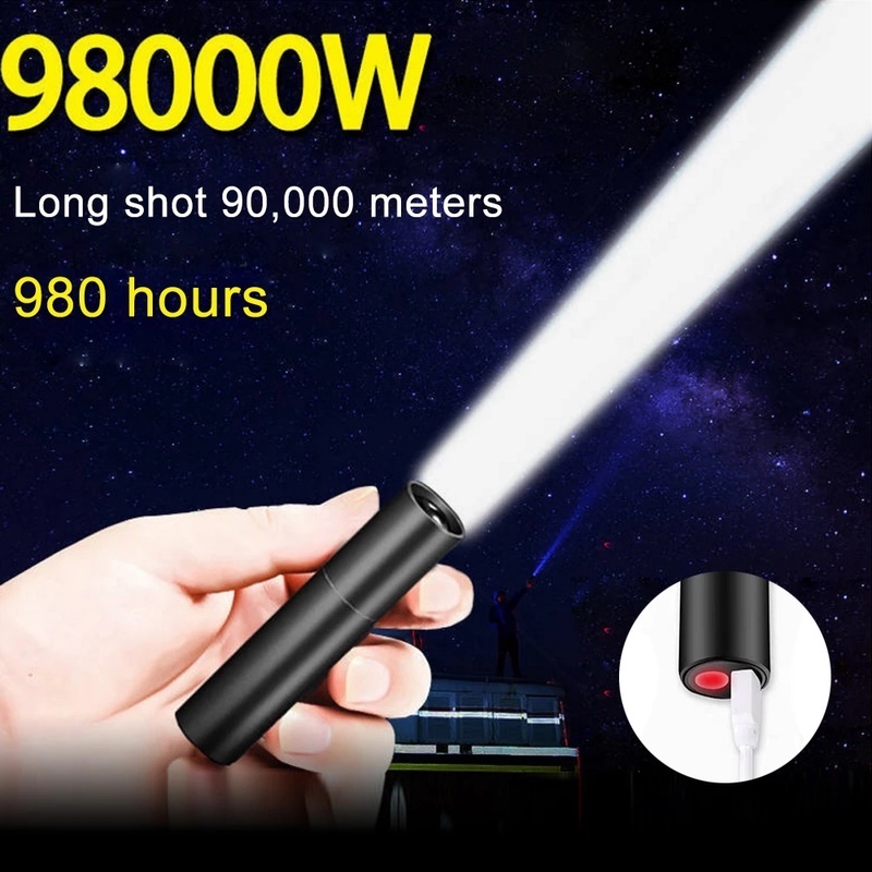 Đèn Pin LED Mini Chống Thấm Nước Sạc Usb Tiện Dụng