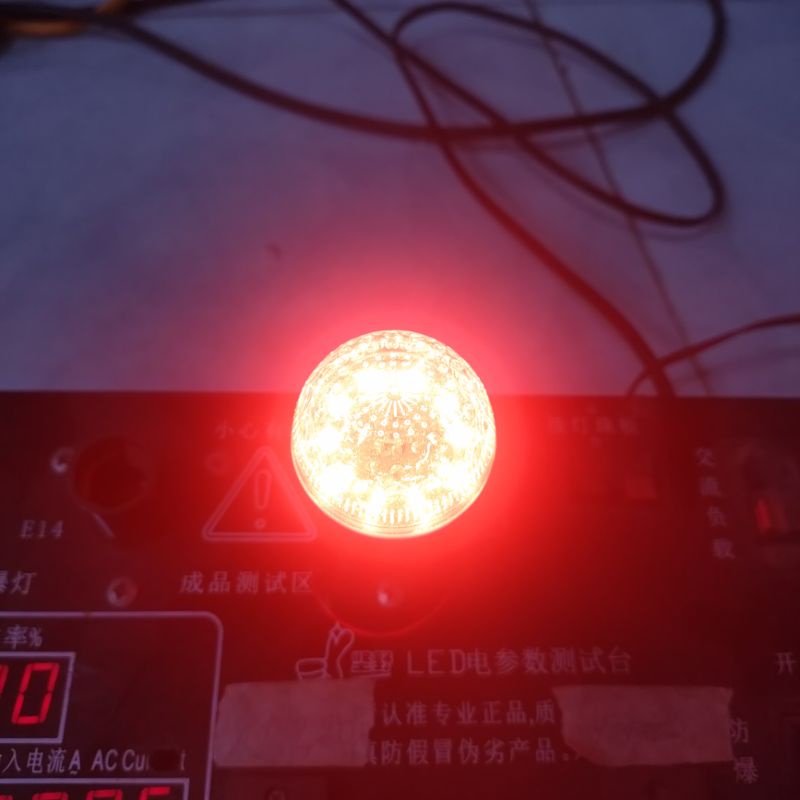 Bóng đèn Led Chanh Màu đỏ tròn 1w đui E27 siêu sáng đèn bàn thờ ông địa thần tài