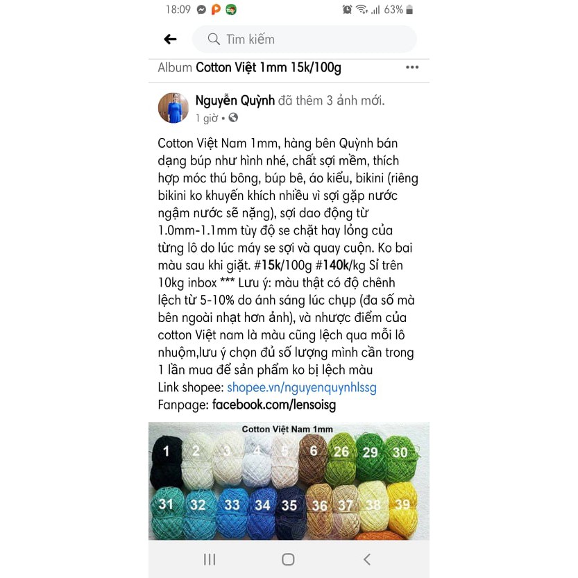 Sợi Cotton Việt Nam