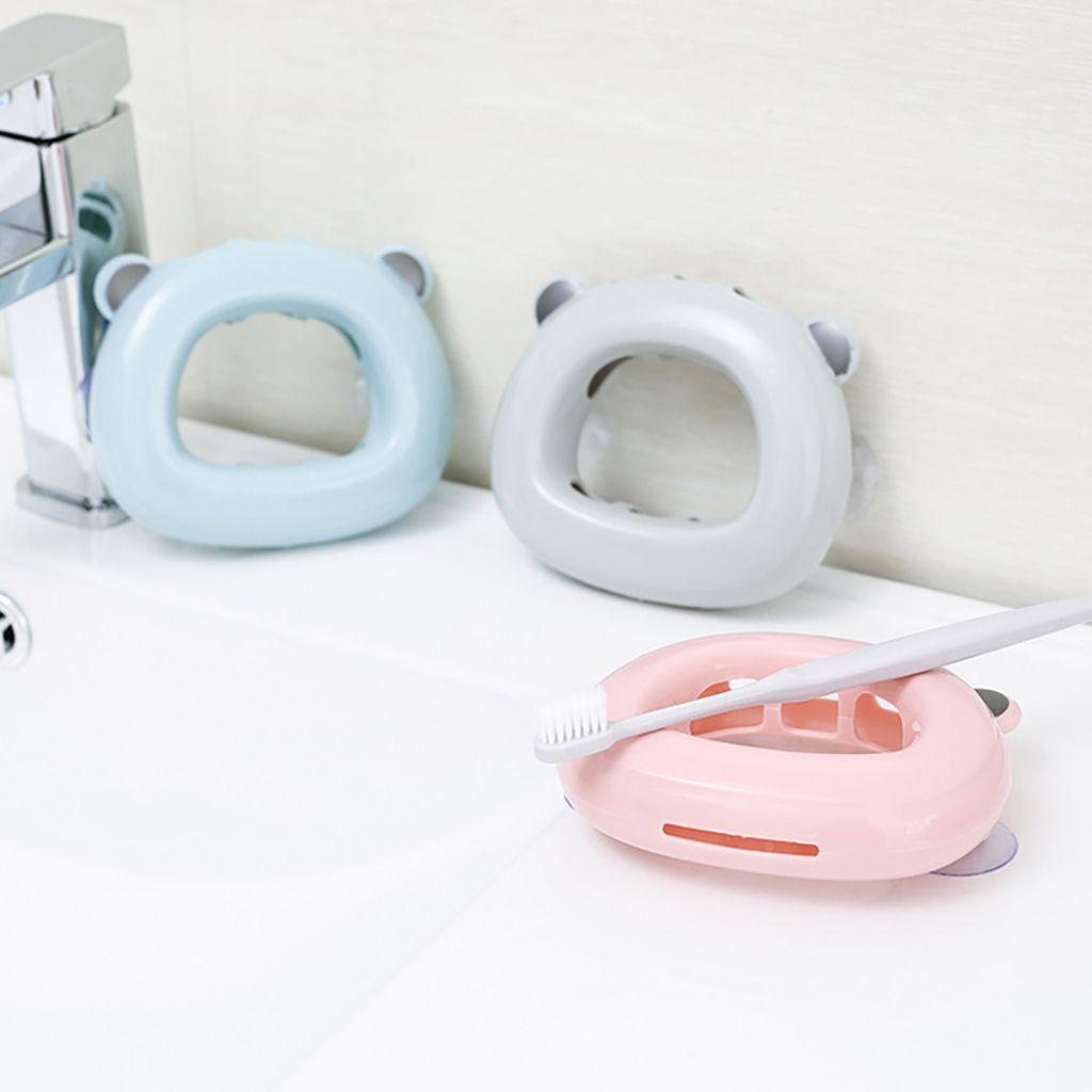 Giá Đỡ Bàn Chải Đánh Răng Gắn Tường Tiện Lợi Họa Tiết Gấu Dễ Thương