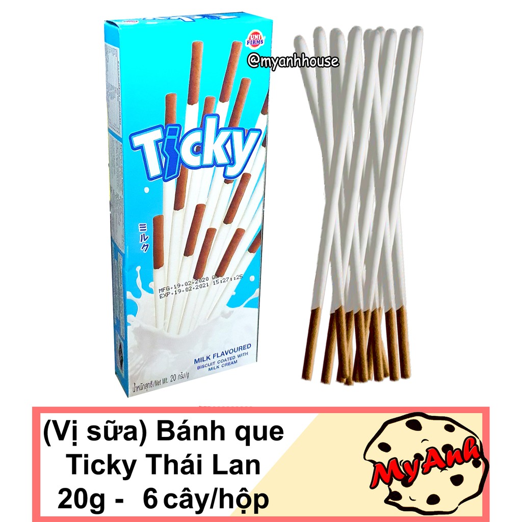 BÁNH QUE TICKY THÁI LAN 20G DATE T5/2022