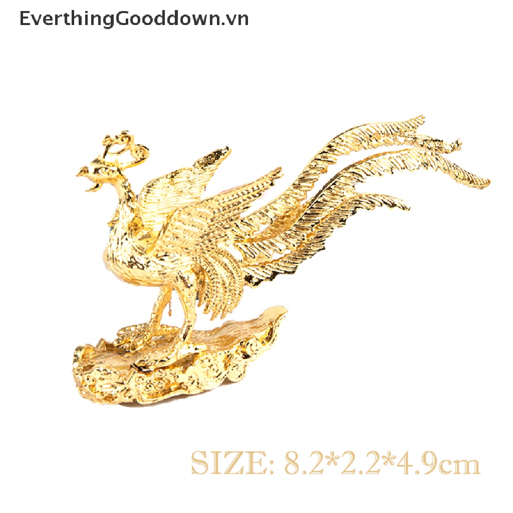 Everthinggooddown Đế Đốt Trầm Hương Mini Hình Tượng Phượng Hoàng Vàng Trang Trí Nhà Cửa