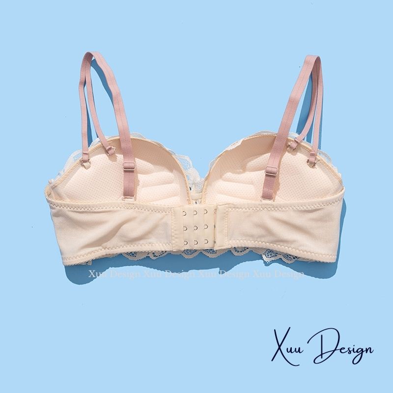 Áo lót nữ Wexuu áo ngực nữ ren không gọng quây ngang quyến rũ, đệm ngực vừa hình bàn tay nâng vòng 1 gợi cảm - AV13