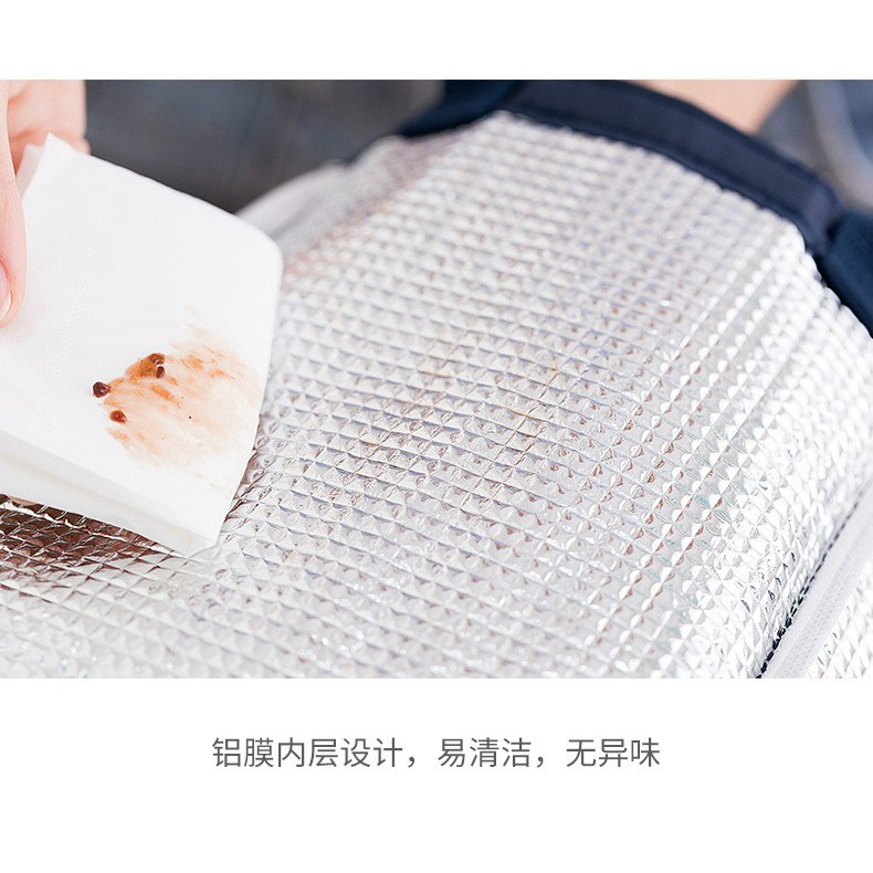 Túi giữ nhiệt đựng đồ kiểu nhậtGIADUNGTONGKHO1Túi mang cơm đựng hộp thức ăn gọn gàng lót bạc dễ dàng lau sạch