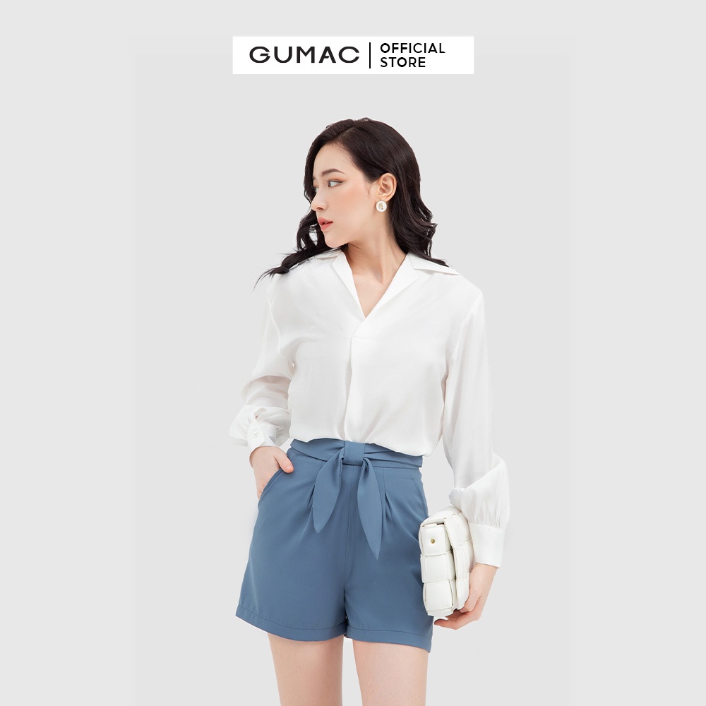 Áo sơ mi nữ thời trang GUMAC kiểu cổ danton AB11019