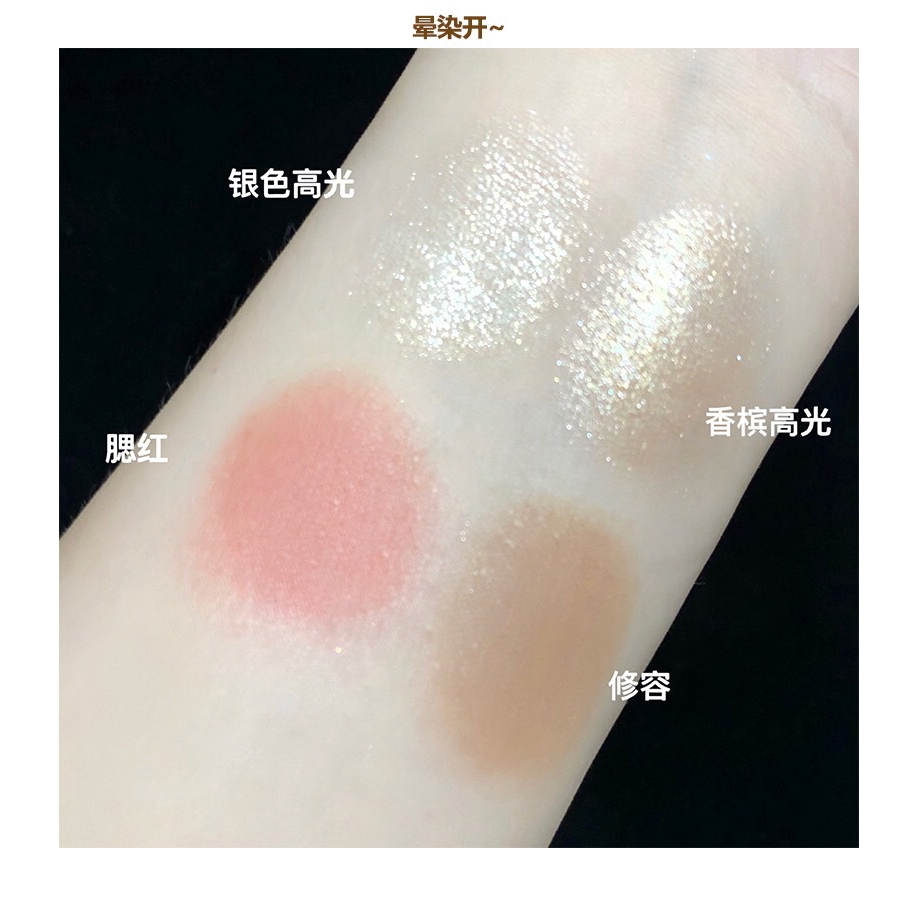 (hàng Mới Về) Bảng Phấn Má Hồng Otwoo Bốn Màu Lì Và Ánh Ngọc Trai Trang Điểm Bắt Sáng Sm164 | BigBuy360 - bigbuy360.vn