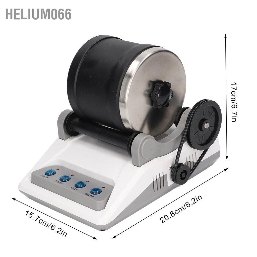 Rock Tumbler Kit Đồ chơi điện tự làm với Grits đánh bóng đá quý thô cho trẻ em người lớn 100‑240V Helium066