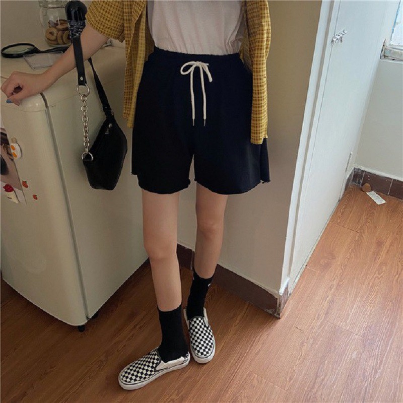 Quần Short Đùi Basic Buộc Dây Thể Thao Co Dãn Unisex Hot Trend - VIETCEN