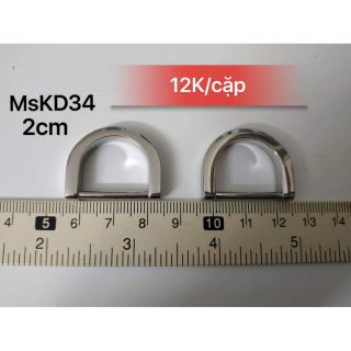 Khoen d size 2cm mạ màu bạc- kd34