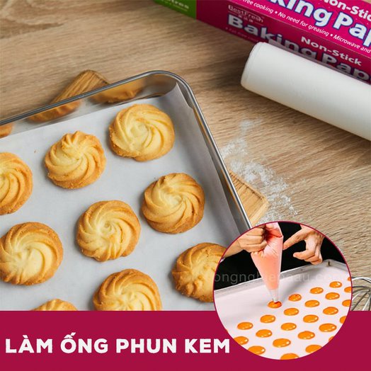 Cuộn giấy nến nướng bánh 10m, 5m,dùng lót nồi chiên không dầu, nồi hấp chống dính, tiện lợi an toàn_MC 1481