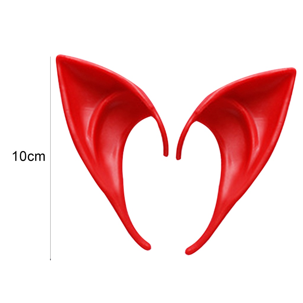 1 Cặp Tai Yêu Tinh Bằng Latex Thân Thiện Với Da Dùng Hóa Trang Halloween