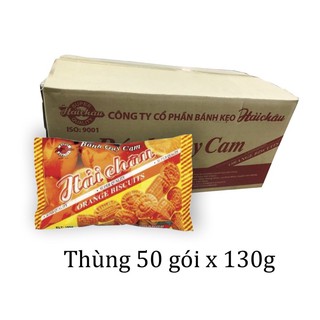 Thùng 50 Gói Bánh Quy Cam Hải Châu 130gr