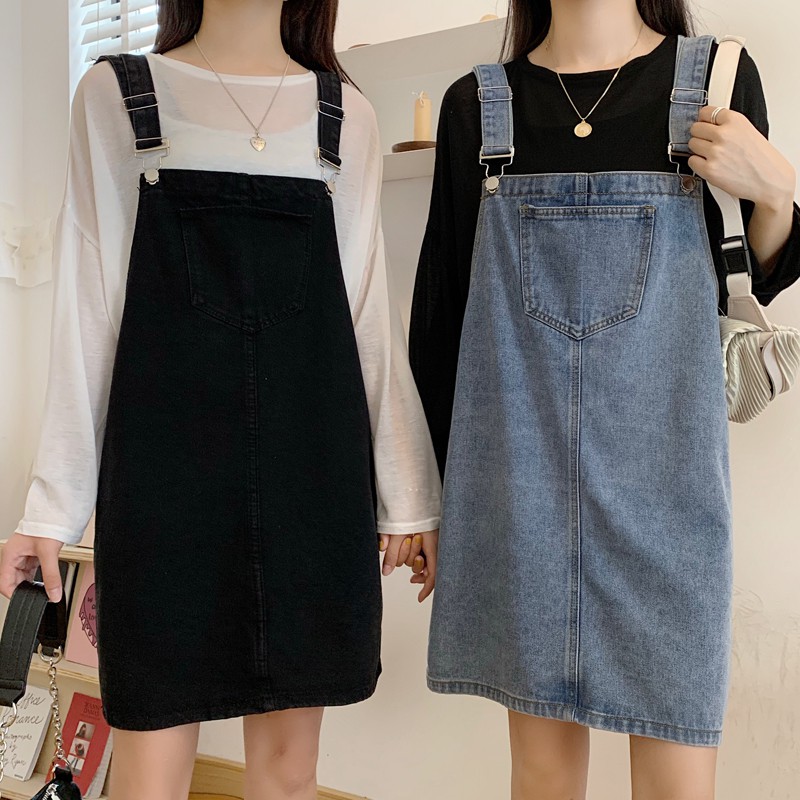 Đầm Denim Sát Nách Dáng Rộng Kiểu Retro Thời Trang Mùa Hè Cho Nữ 20133