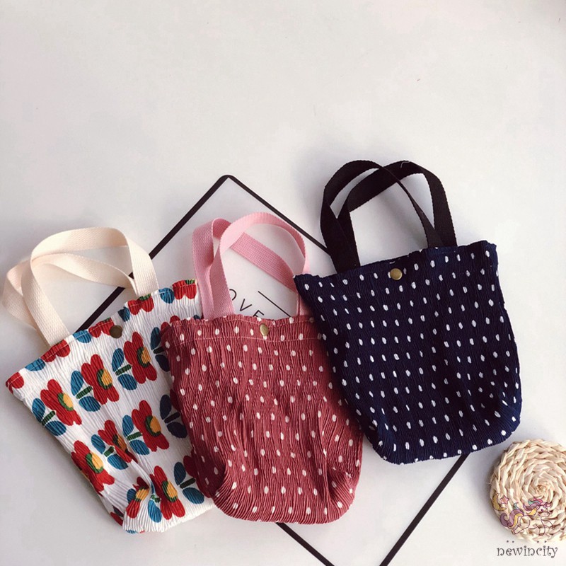 Túi xách tay in họa tiết hoa phong cách Hàn Quốc hợp thời trang cho bé gái