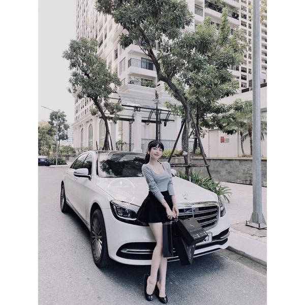 Áo thun cổ vuông tay dài nữ⭐️Áo cổ u tròn dài tay⭐️free ship