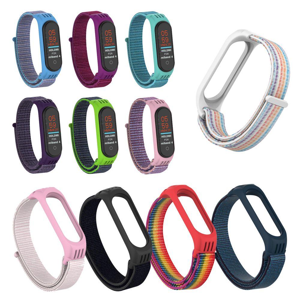 BTLIMER Dây Đeo Sợi Nylon TPU Cho Đồng Hồ Thông Minh Xiaomi Mi Band 5 NFC