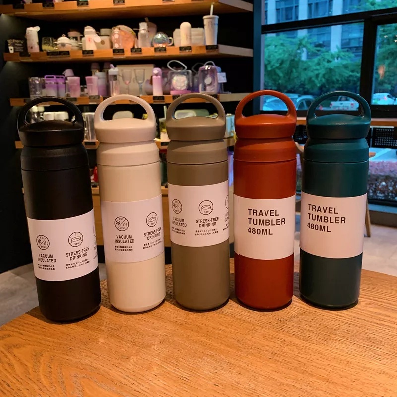Bình nước giữ nhiệt inox 500ml  TRAVEL TUMBLER chất lượng tốt  -bình nước giữ nhiệt