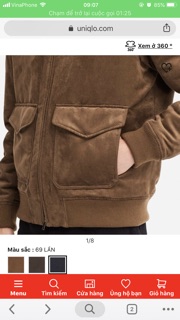 Áo da lộn nam uniqlo