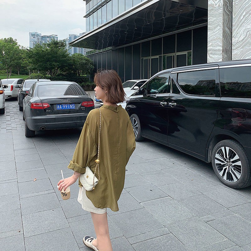 Áo Sơ Mi Tay Dài Chống Nắng Tia Uv Thoáng Khí Phong Cách Vintage Hong Kong 2021