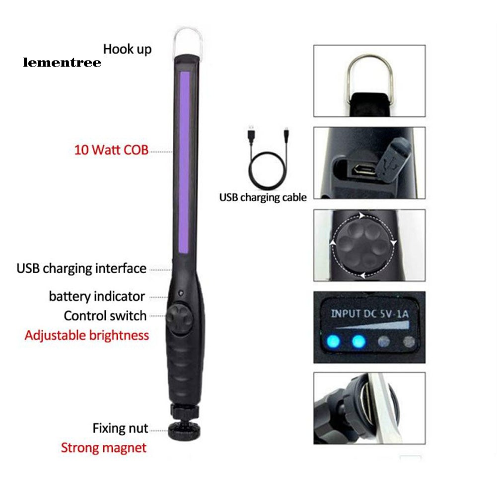 ✡WYB✡Ultraviolet Sterilizer Stick Lamp Mite Removal UV Disinfection USB 40LED Light