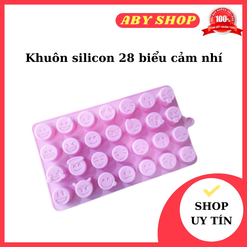Khuôn silicon 28 biểu cảm nhí ⚡ LOẠI TỐT ⚡ khuôn silicon, không thấm, dễ dàng để làm sạch