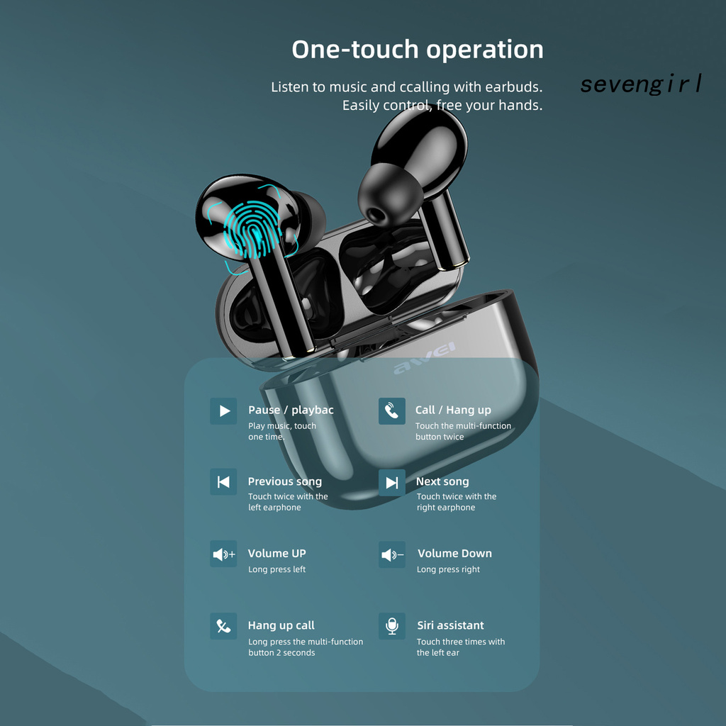 XIAOMI tai nghe không dây Sev-Awei T29 Tws V5.0 Chống Nước Cho Iphone / Huawei