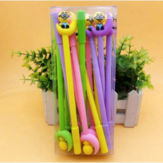 Bút minion lúc lắc D47 mực  hoạt hình dễ thương  kute viết gel