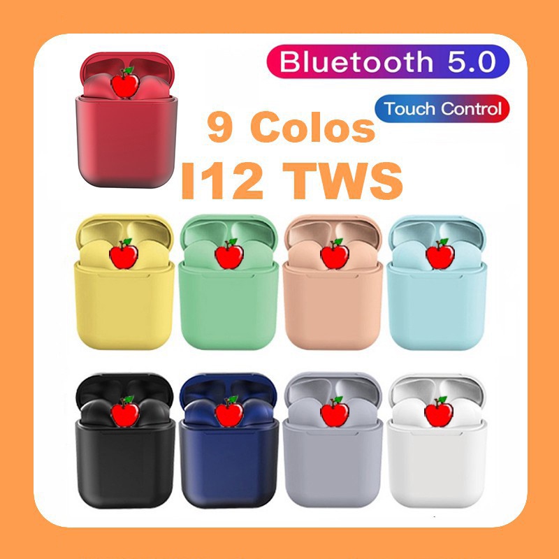 Tai nghe không dây hỗ trợ inpods i12 Bluetooth 5.0 thiết kế màu pastel TWS Macaron 12