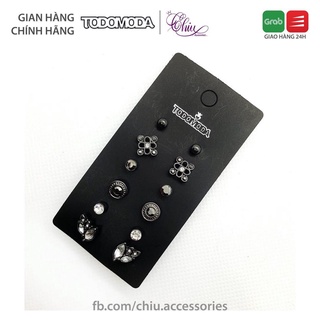 Todomoda set 6 bộ khuyên tai nhỏ