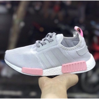 Giày thể thao sneaker NMD Nữ ghi hồng 