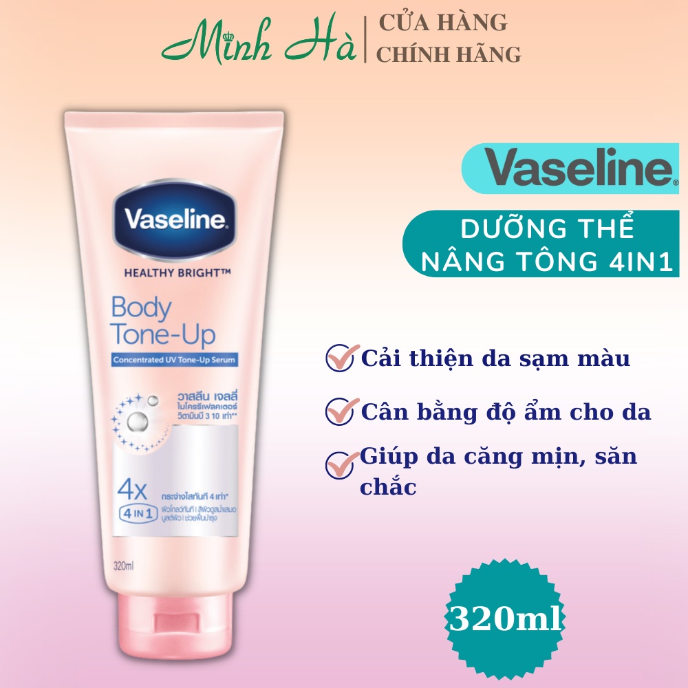 Dưỡng thể chống nắng Vaseline 50X Healthy Bright SPF50+ PA++++ 320ml Thái Lan