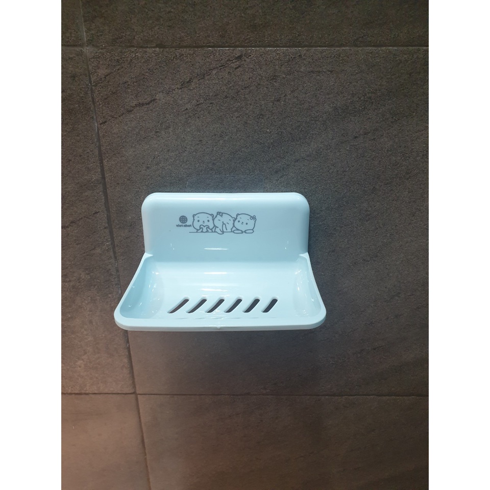 Khay Để Xà Bông Dán Tường Phòng Tắm Chất Liệu Nhựa ABS ,Giá Để Xà Phòng Tắm 2 Lớp Thoát Nước Thông Minh, Bền, Đẹp