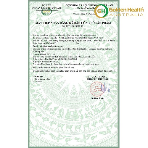 [GOLDEN HEALTH] Viên uống dầu cá hồi Omega-3 - Salmon Fish Oil Omega3 1000mg hộp 365 Viên | BigBuy360 - bigbuy360.vn