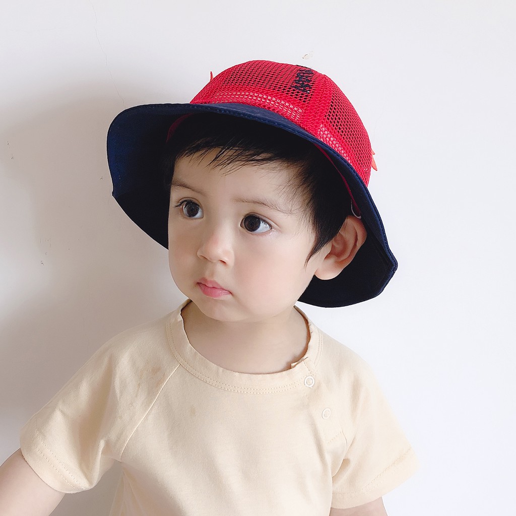 Nón Tai Bèo Phối Lưới Mỏng Thoáng Khí Họa Tiết Hoạt Hình Kiểu Hàn Quốc Thời Trang Mùa Hè Cho Bé Trai Từ 1-3 Tuổi 2 Tuổi