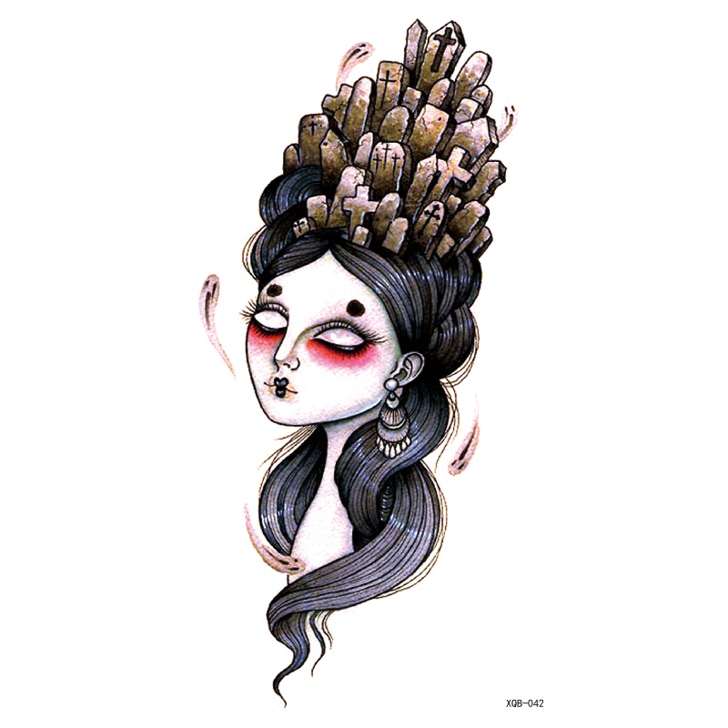 Miếng Dán Hình Xăm Tạm Thời Chống Thấm Nước Lâu Trôi Đến 2 Tuần ;210MM×115MM