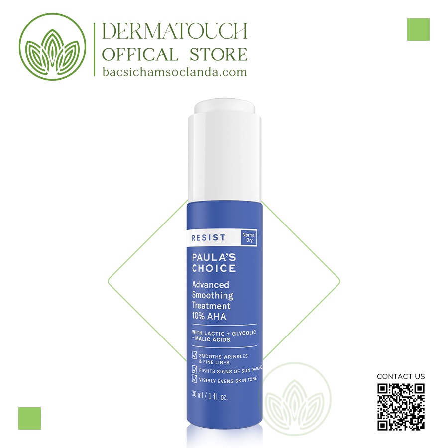 Serum làm sáng và đều màu da Paula's Choice Resist Advanced Smoothing Treatment 10% AHA